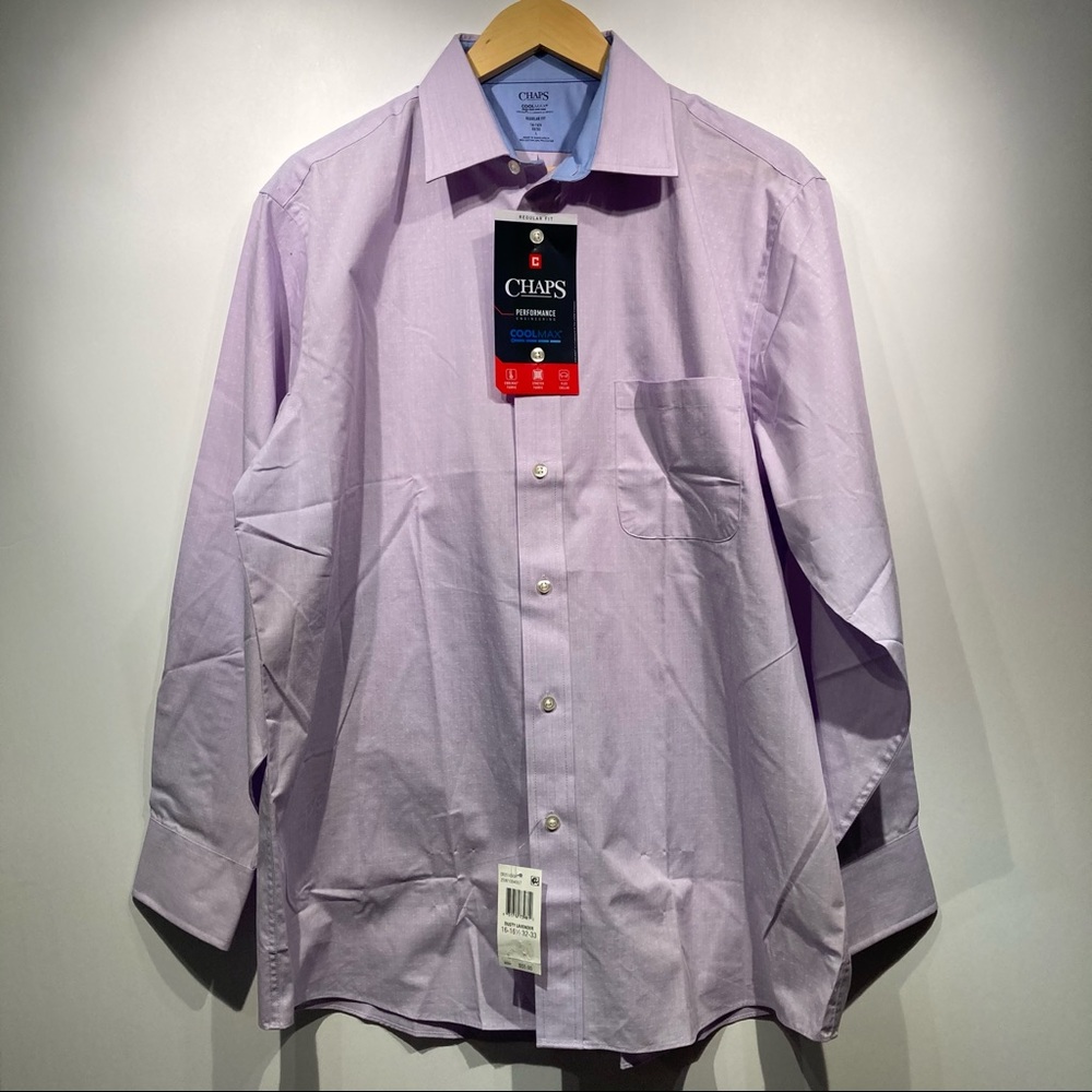 Chaps 16-16.5, 32/33 Coolmax Reg. Fit Dress Shirt